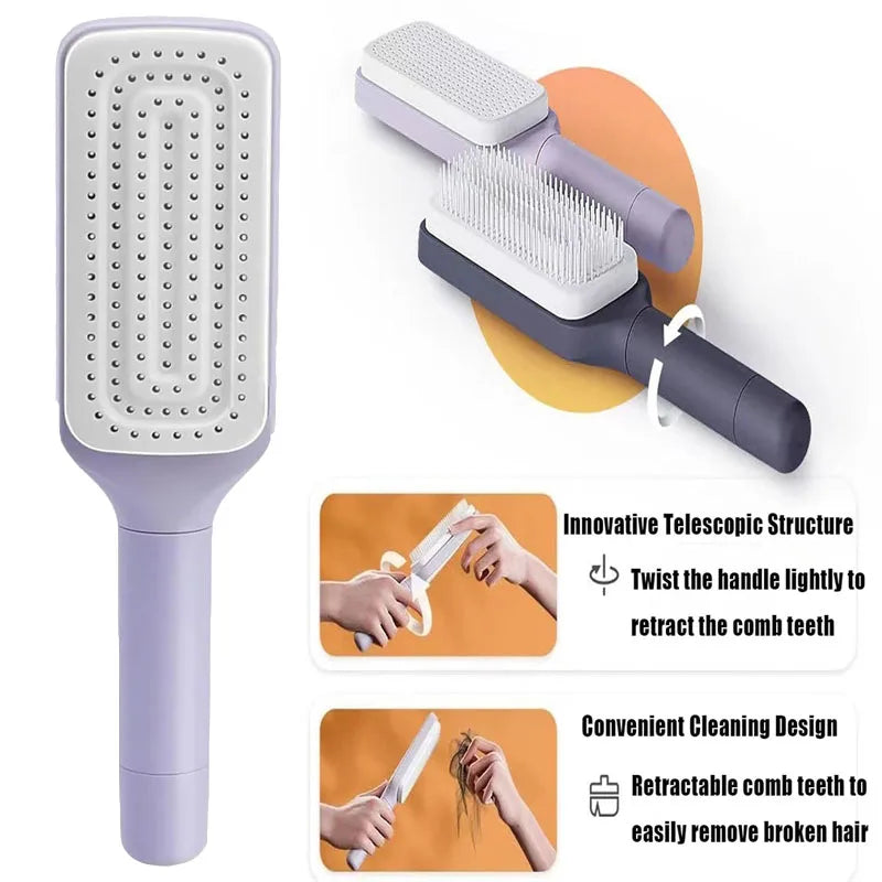 Self-Clean Hair Brush