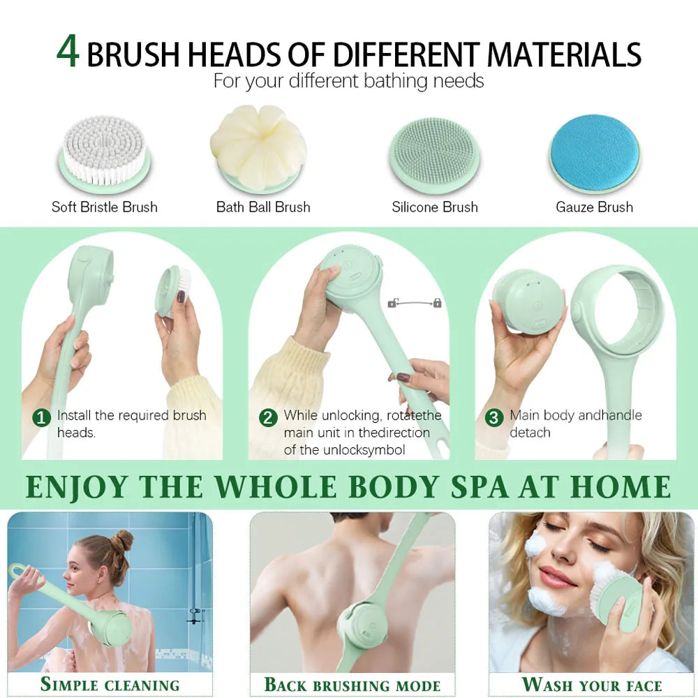 Electric Back Scrubber Shower Brush